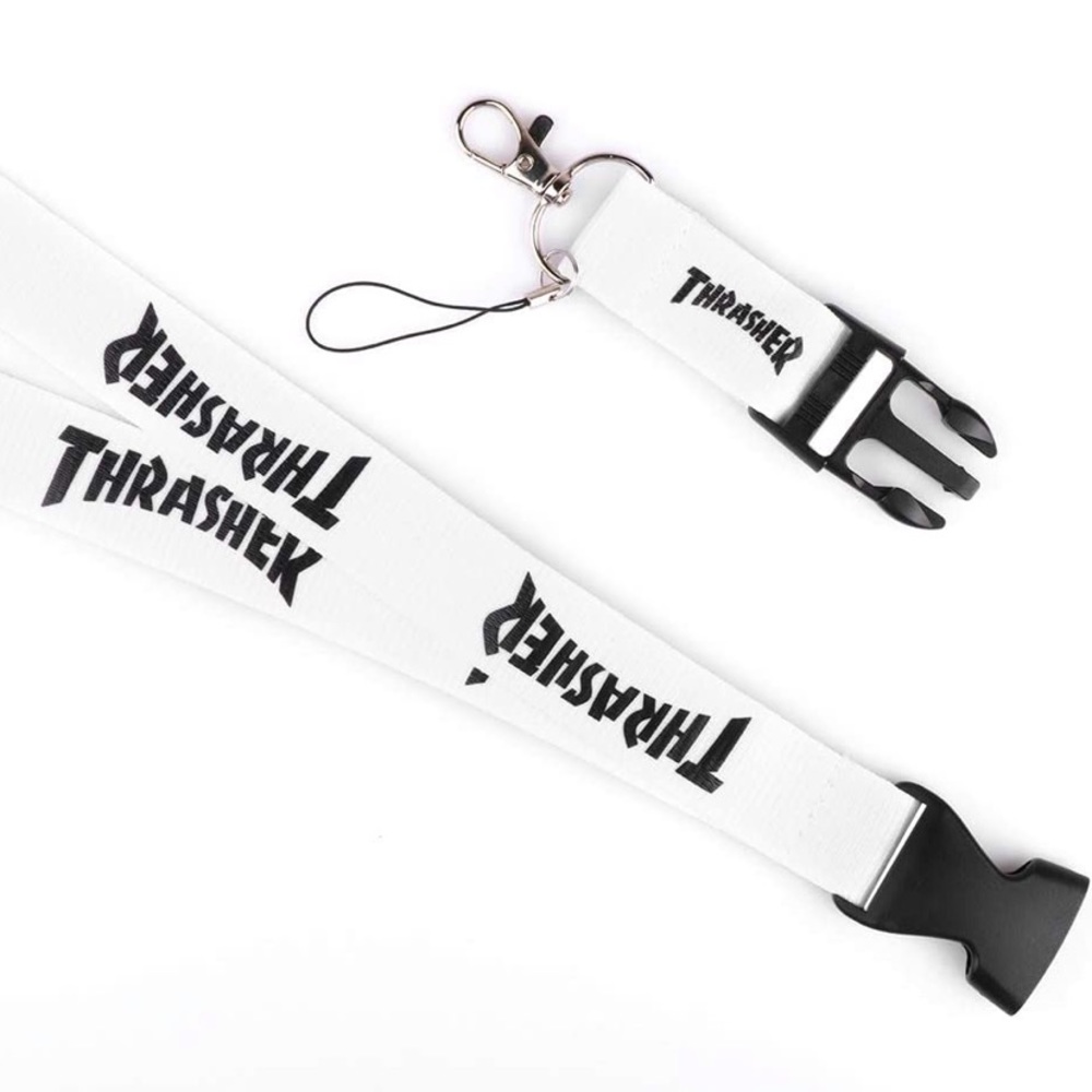 White Thrasher Lanyard Keychain